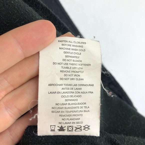 Free Tech Women's Size Medium Rich Black Print Jacket Hood Full Zip Long Sleeves - Picture 13 of 13